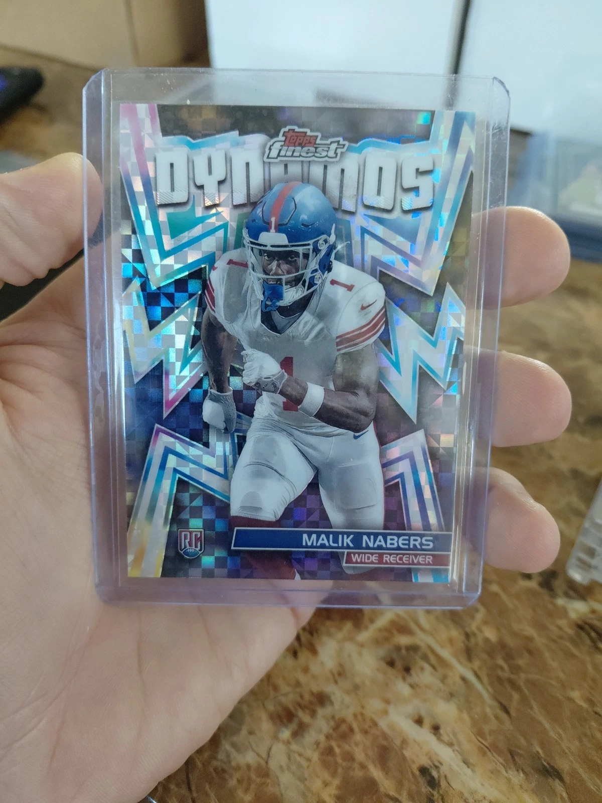 Malik Nabers Topps Finest Dynamos #DYN14 Red Refractor