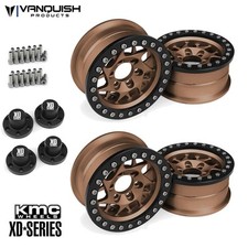 Vanquish 1.9 Alum KMC XD127 Bully Beadlock Bronce Whls (4) con Bujes Centrales XX (4)