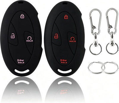 #ad Silicone Key Fob Cover for Hyundai 2024 2026 Tucson Black RedBlack Pink Button $12.49
