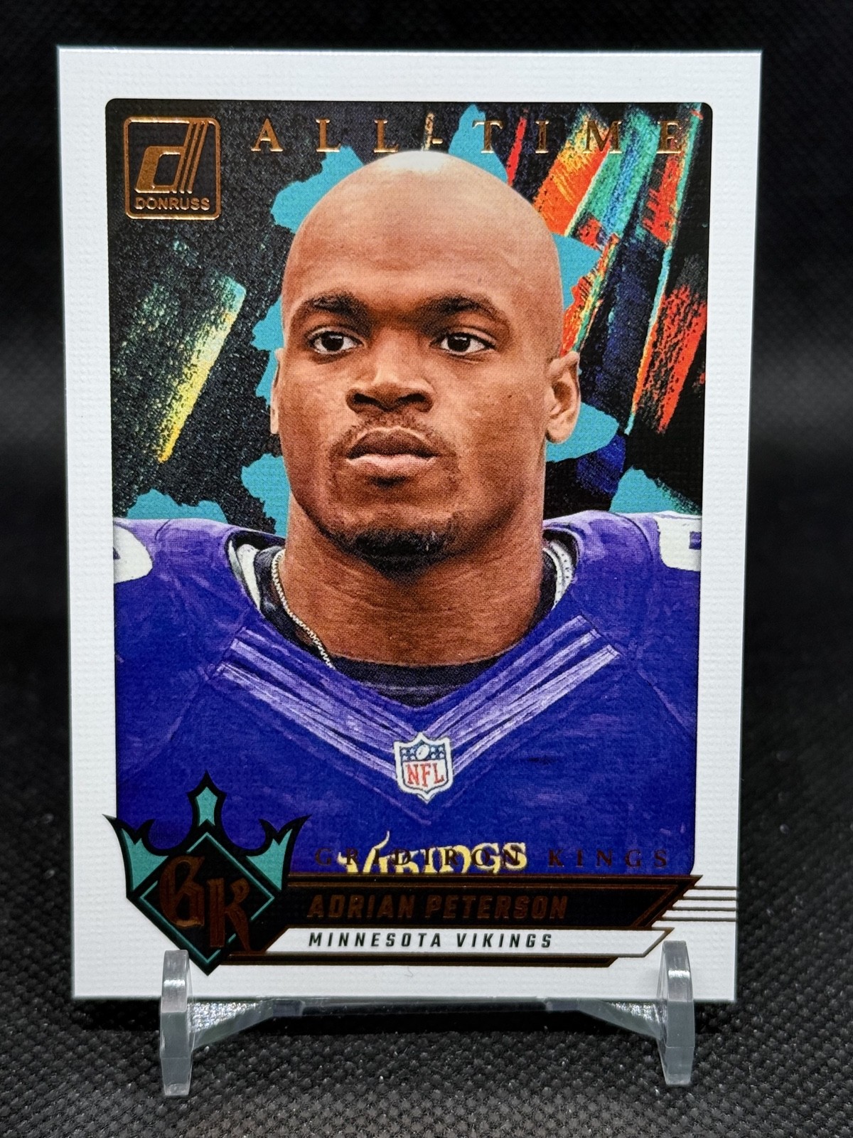 Adrian Peterson #12 Football Cards 2024 Panini Donruss All-Time Gridiron Kings trading card — raw and PSA graded price guide
