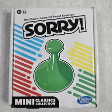 Hasbro Gaming Sorry! Mini Classics Collection Board Game Complete Pre-owned 