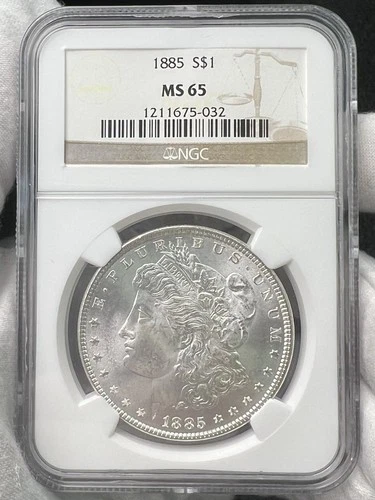 1885-P $1 Morgan Dollar 90% Silver NGC MS65 US Coin