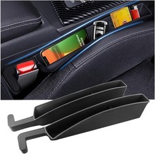2PCS New Car Seat Gap Filler with 2 Storage Areas Stylish Car Seat Gap Storage