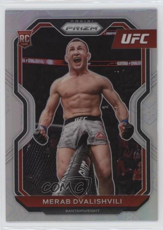 2021 Panini Prizm UFC Silver Prizm Merab Dvalishvili #87 0b3o