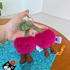 Jelly cat Amuseables Cherries Bag Charm gift keychain Soft Plush Toy Tag  Bag
