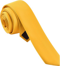 Men's Skinny Ties Solid Color Formal Neckties 1.58" 4CM Slim Ties For Men