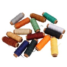 _15pcs Waxed Thread 15 Colors 50 Meters Length DIY Making Leather Wax Coated