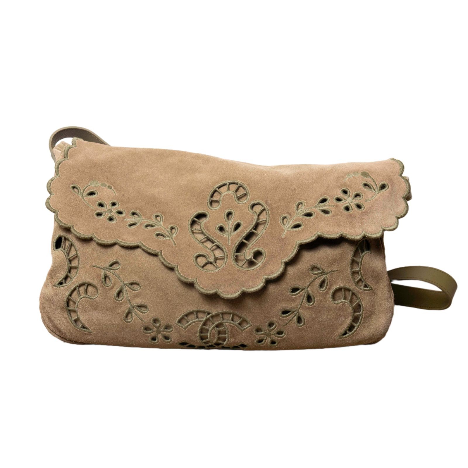 CHANEL Chanel Suede Cut-Out Crossbody Bag H235297687