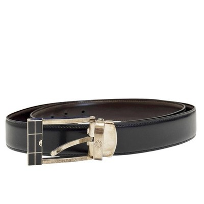 Montblanc Reversible Leather Belt Black Brown 12A07