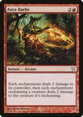 (1x) AURA BARBS - Betrayers of Kamigawa   MTG Magic the Gathering Card