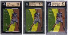 2012 FLEER SKYBOX 1997 E-X 2001 ESSENTIAL CREDENTIALS ALLEN IVERSON /34 BGS 9.5