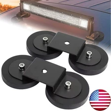 2PCS Magnetic Base LED Light Bar Mounts Universal Fit Strong Sucker Holder USA