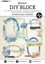Studio Light Die-cut Block Sheets 24/pkg-Nr. 66, Hydrangea Frames