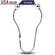 Stainless Steel Shower Curtain Rings 12 Pack Easy Install Anti Rust Durable New