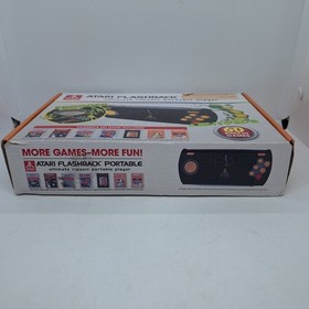 Atari Flashback Portable Black Handheld Console 60 Built In Games Cable Manual
