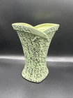 FABULOUS Vintage 50's McCoy Pottery Sage Green Spatter Vase 10” Signed