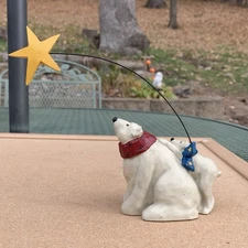 2002 Polar Bear and Cub with North Star Studio Figurine Stampin Up