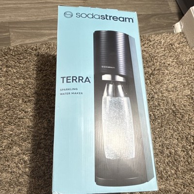 SodaStream Terra Sparkling Water Maker Black, Push Button, CO2 Cylinder, 1L Bot 