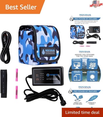 Lightweight 10Ah Marine Battery with Charger - Ideal for Fish Finders & GPS