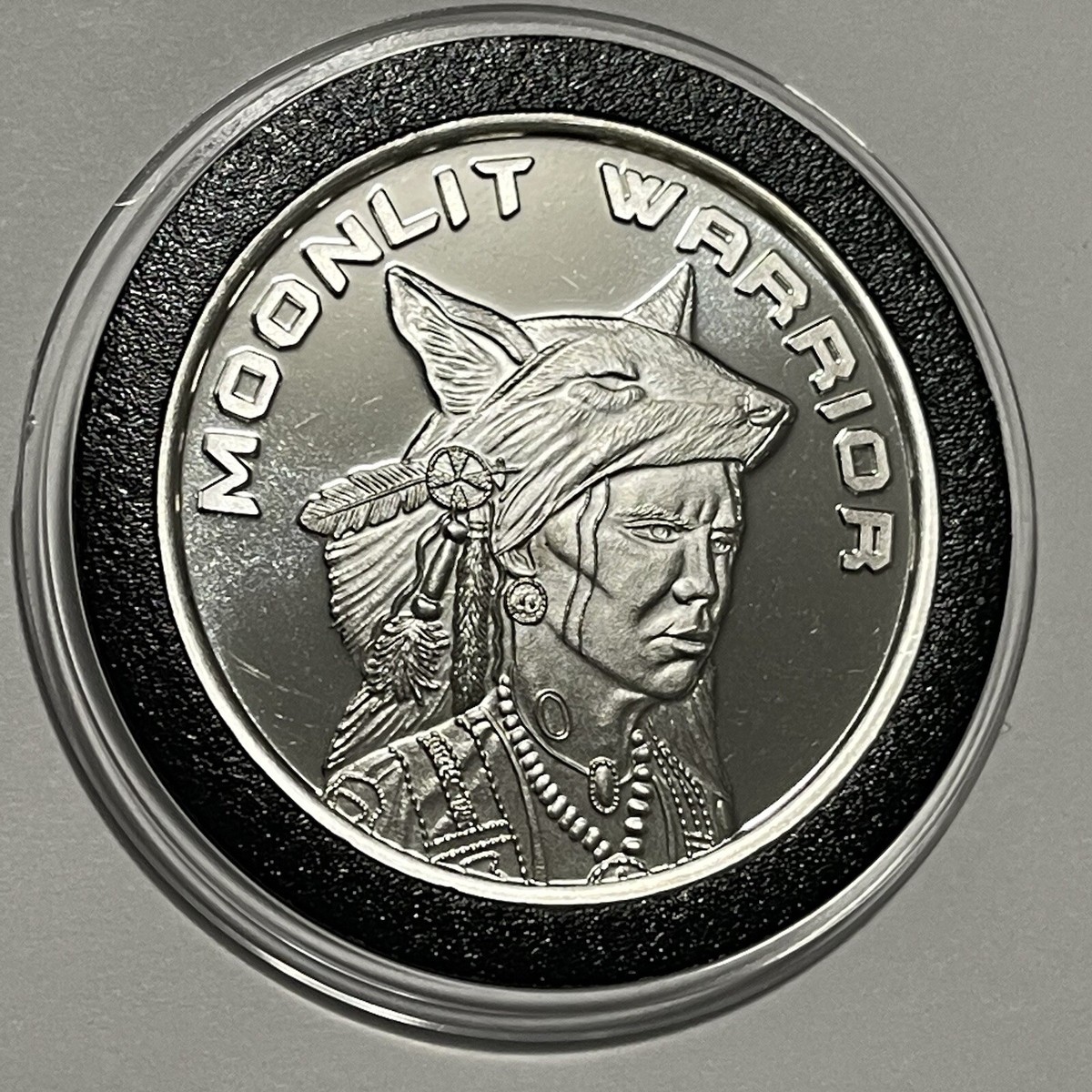 Moonlit Warrior Indian Rare Collector Coin 1 Troy Oz .999