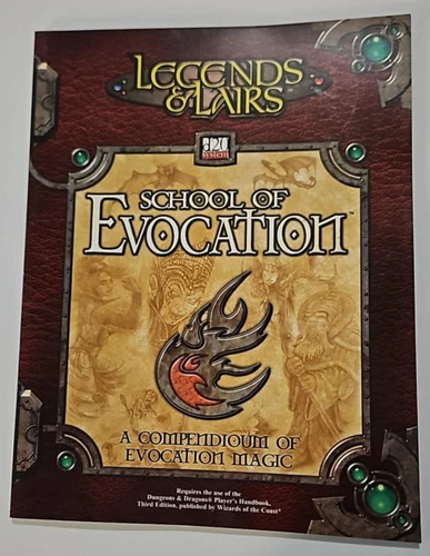 Legends & Lairs: School of Evocation - Sourcebook - D20 D&D 3.5