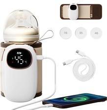 Portable Battery Powered Bottle Warmer Milk Warmer 6 Temperature Levels Display