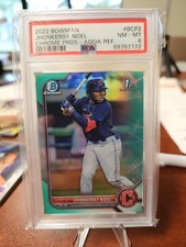 2022 Bowman Chrome Jhonkensy Noel Aqua Refractor #55/125 BCP-2 PSA 8