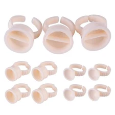 3 Types 100pcs Silicone Semi permanent Tattoo Ink Ring Cup for Pigment Holder