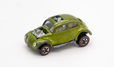Vintage Hot Wheels Redline Custom Volkswagen Olive Green In Mint