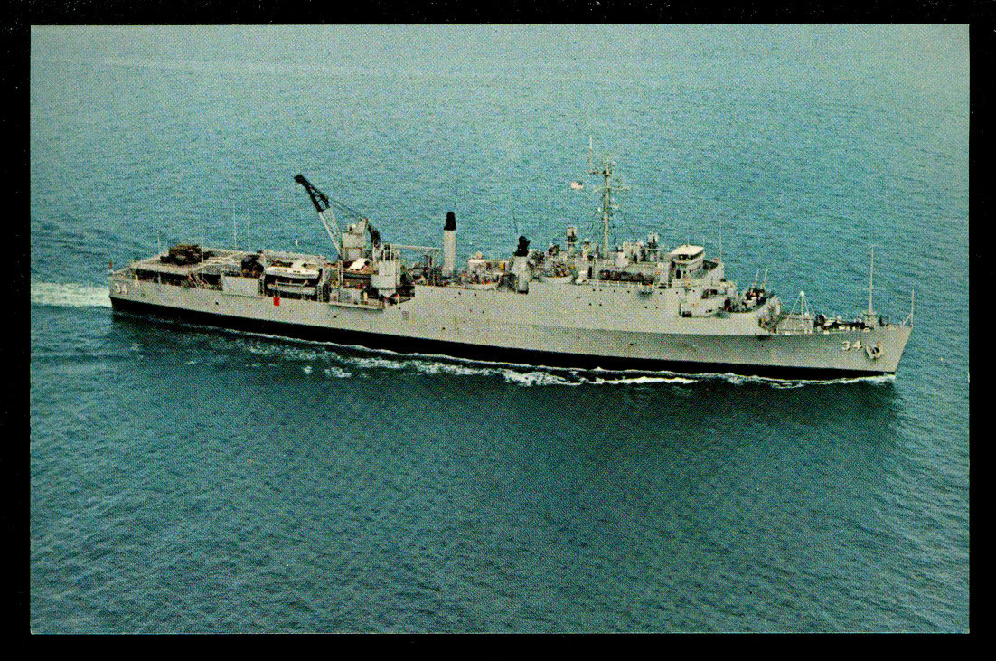 USS Hermitage LSD-34 postcard US Navy Dock Landing Ship | eBay