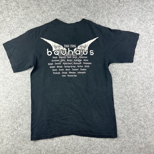Camisa de Concierto Bauhaus Adulto Pequeña Negra Gira 2006 Gráfica Para Hombre Arte Rupestre Gótico - Imagen 2 de 12
