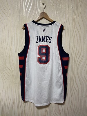 USA BASKETBALL SHIRT JERSEY REEBOK sz L MEN #9 LEBRON JAMES | eBay