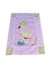 Mother Goose Baby Geese Pond Pink Baby Blanket