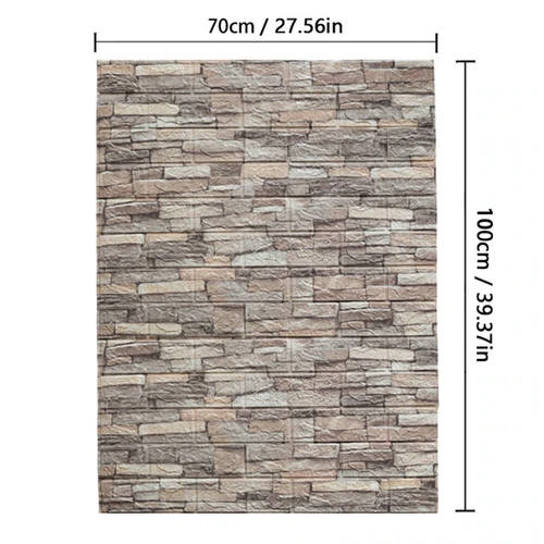 70Cm*10M 3D Brick Pattern Wall Sticker Self-Adhesive Panel Waterproof - Picture 48 of 55