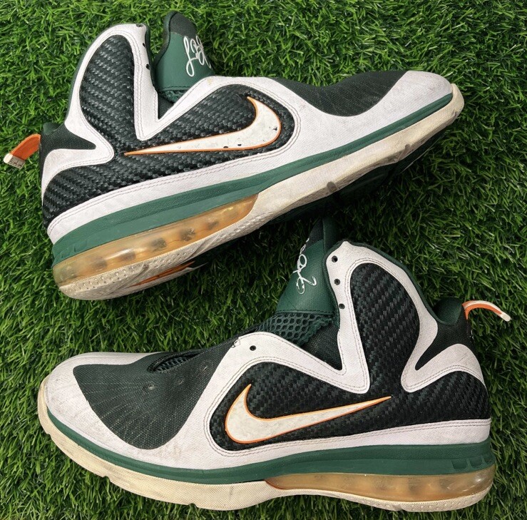 Size 11 - Nike LeBron 9 Miami Hurricanes for sale online | eBay display picture 2