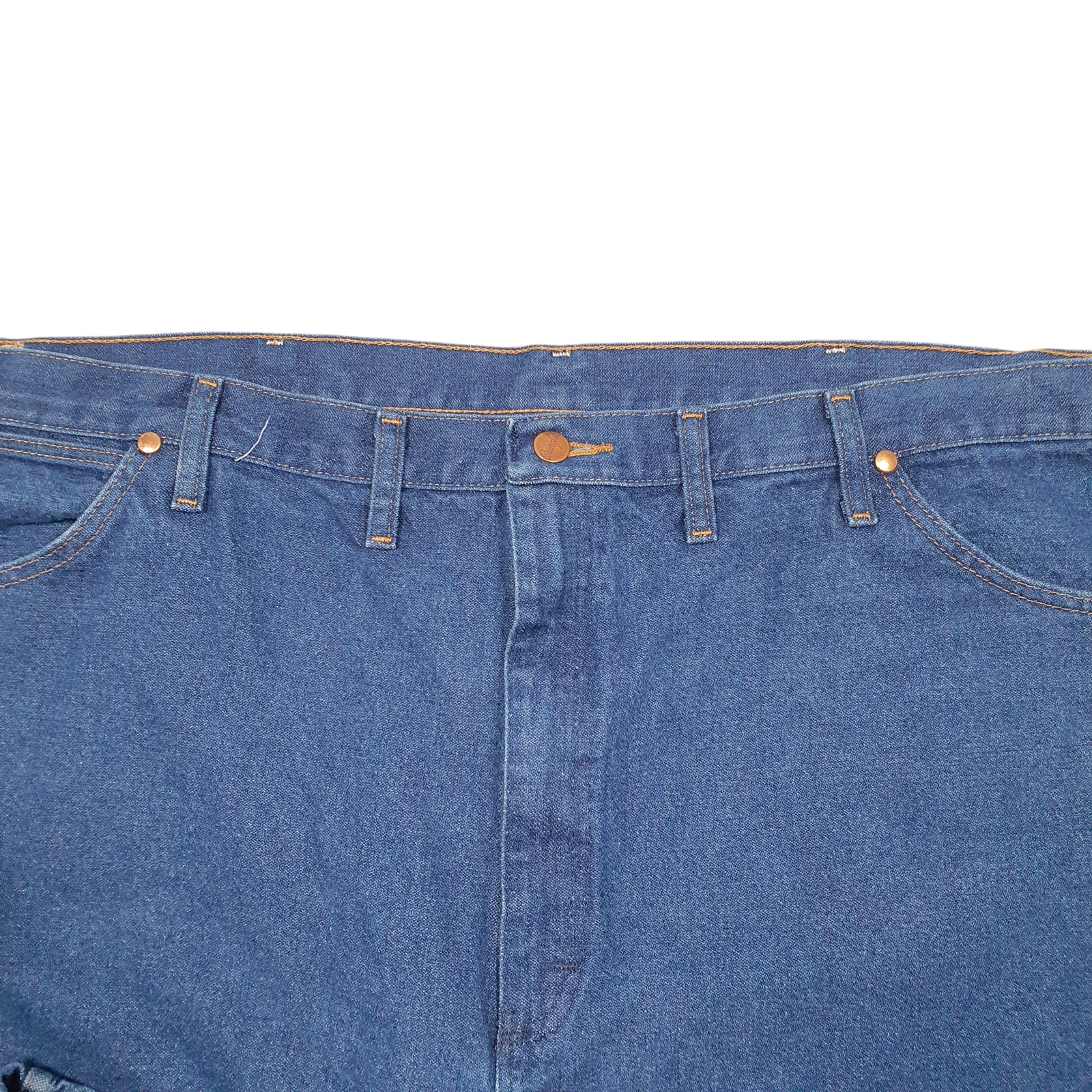 WRANGLER 13MWZ Jeans Regular Fit Blue Denim Trousers Vintage Cowboy W44 L30 image 2