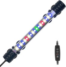 LED Aquarium Light 7.5'' Timmer Dimmer 3 Modes 4 Color LED 3 Levels timed Loop