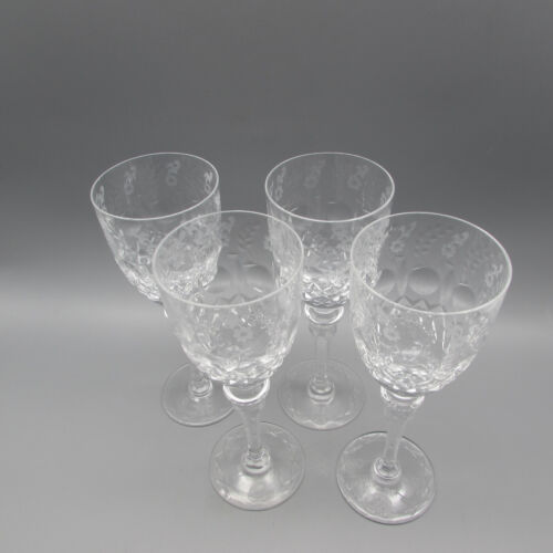 Rogaska Cut Crystal GALLIA Wine Glasses - Set of Four - Picture 1 of 3