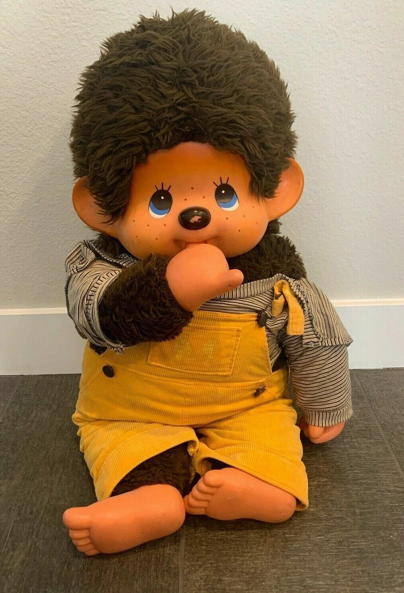 SUPER RARE VINTAGE JAPAN MADE MONCHICHI MONCHHICHI DOLL WITH CLOTHES 30  THUMB