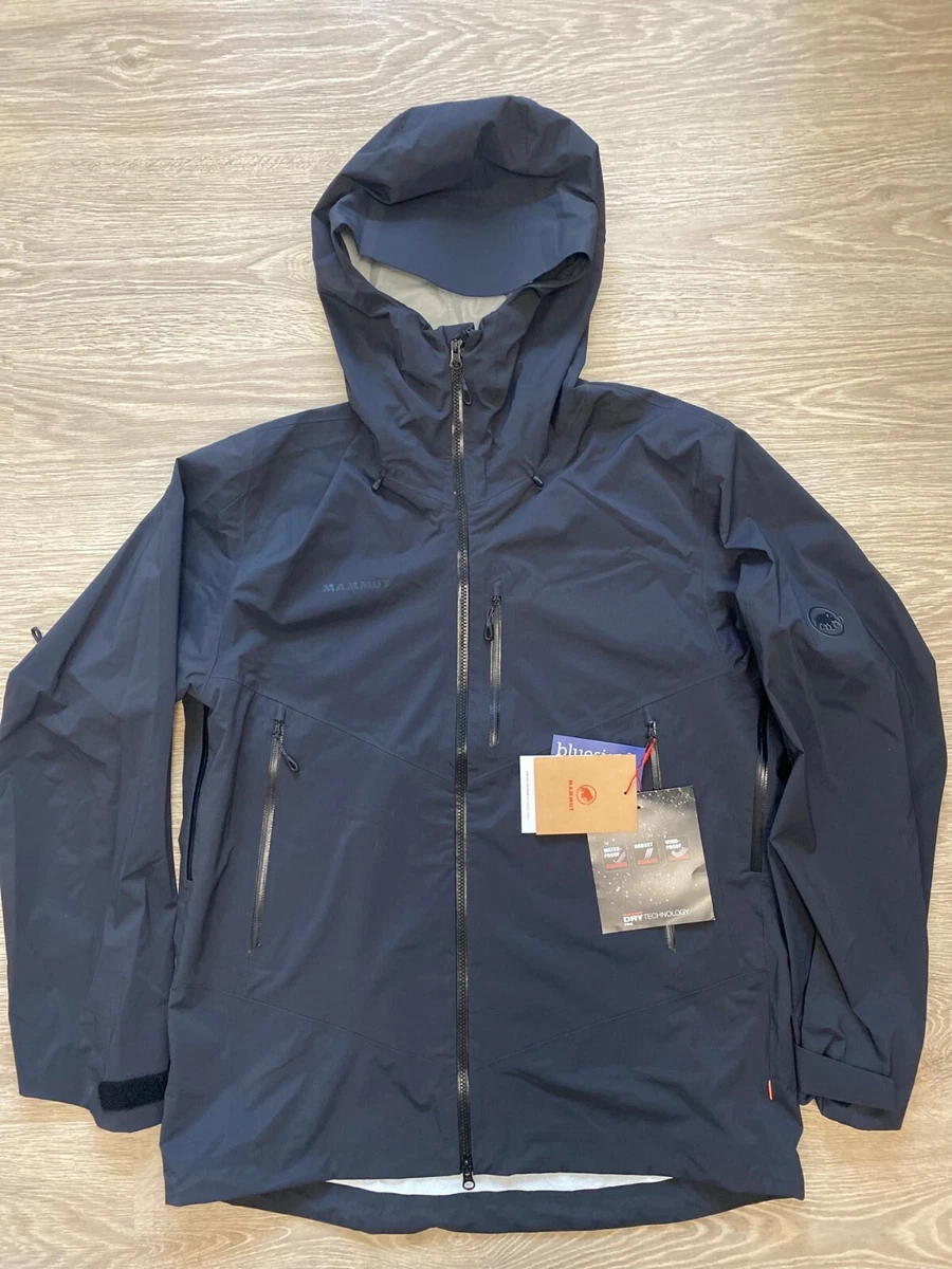 MAMMUT KENTO HS HOODED JACKET MENS SIZE: EXTRA LARGE COLOR: BLACK