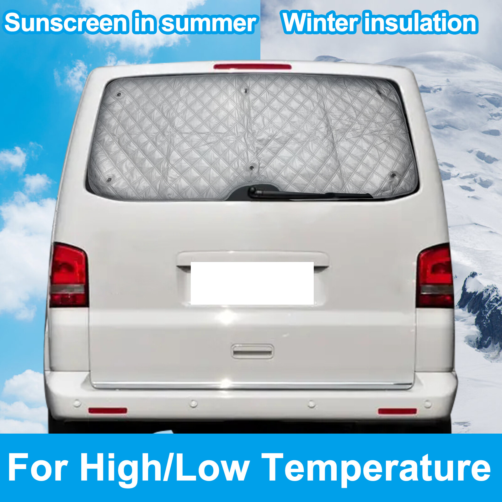 Car Windscreen Curtain Cover + Rear Tailgate Window Cover Blind For VW