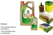INSPEKTIONSKIT FILTER CASTROL 6L ÖL 5W30 für VW Passat Variant 3C5 2.0 TDI 16V