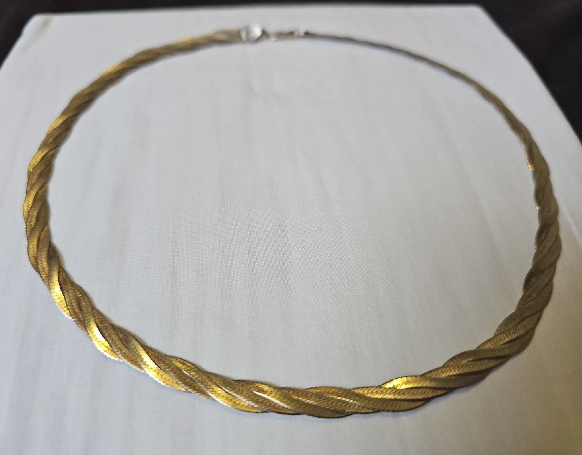 925 Sterling Silver MILOR ITALY 4Mm Woven Herringbone Chain eBay