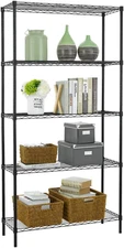 5 Shelf Wire Shelving Unit Garage NSF Wire Shelf Metal Large Storage Shelves He