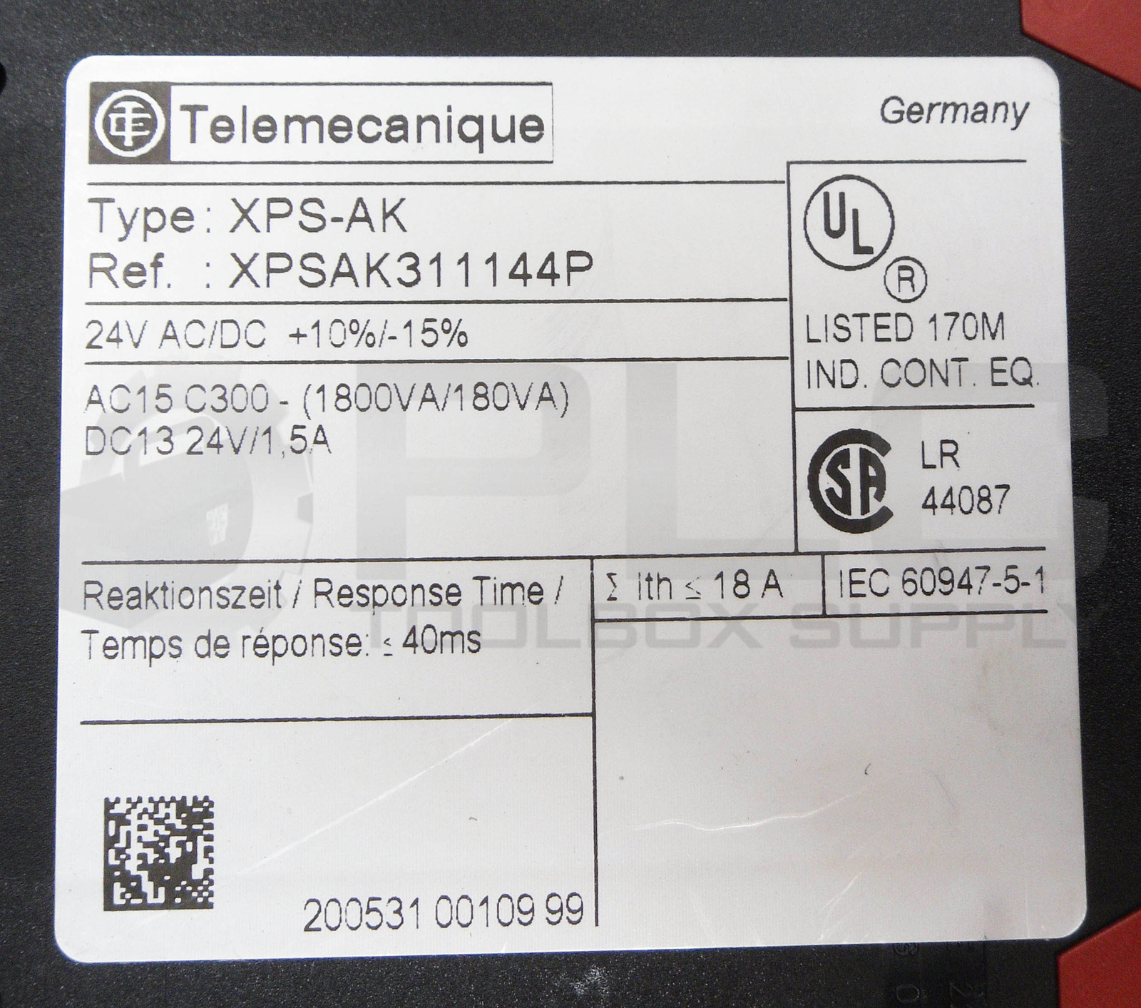 TELEMECANIQUE XPSAK311144P EMERGENCY STOP MODULE 24V AC/DC XPS-AK