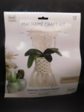 Needle Creations Macrame Hanging Storage Basket craft kit