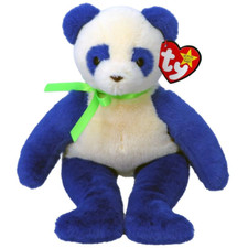 Ty Beanie Baby   DOMINO THE PANDA BEAR 30TH ANNIVERSARY PLUSH New MWMT'S