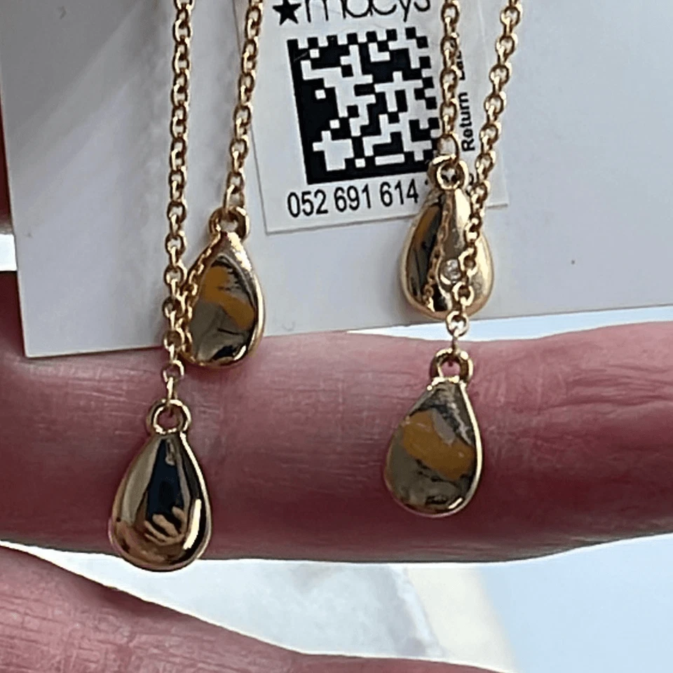 Nuevo con etiquetas Style & Co. Pendientes lágrimas dobles con pedrería. Foto 4 de 4