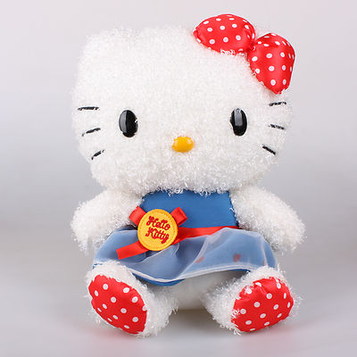 hello kitty blue dress plush Hello Kitty 40cm Limited Edition Collector's Plush Doll  Navy Blue Dress  with Metallic Gold Bow, Premium Soft Toy for Kids & Collectors ST16372   Toyloft