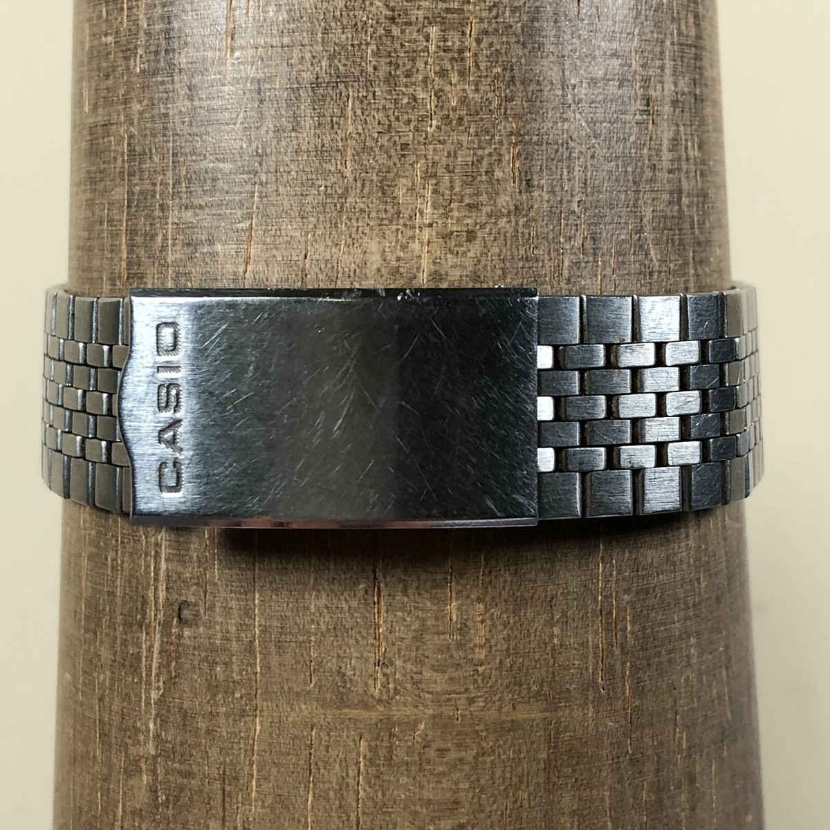 Vintage Casio Casiotron Men 81CS-36 Silver Tone Quartz Digital